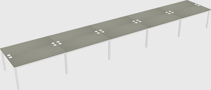 Shared rectangular desk