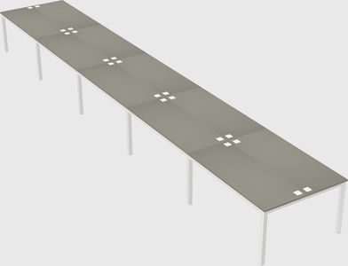 Shared rectangular desk