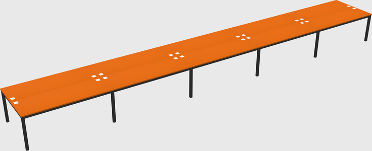 Shared rectangular desk