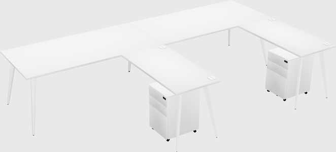 Modern l-shaped office desk
