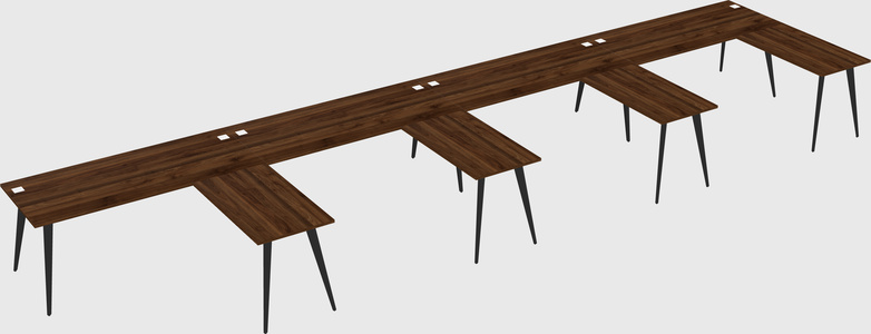 Bureau moderne en forme de l