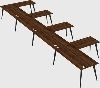 Bureau moderne en forme de l