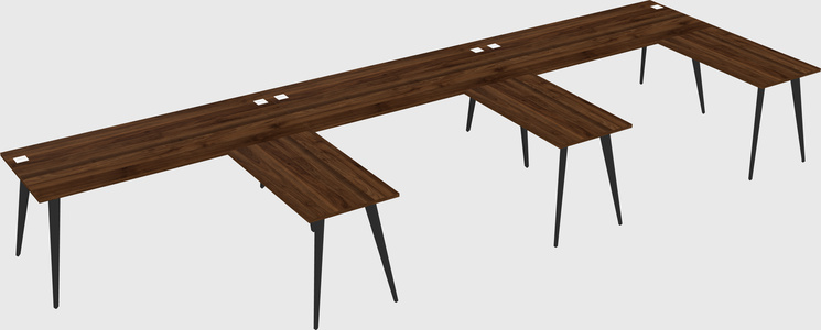 Bureau moderne en forme de l