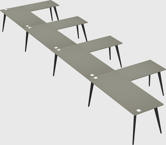 Bureau moderne en forme de l