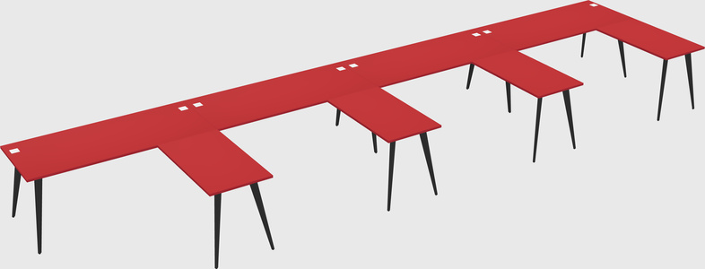 Bureau moderne en forme de l