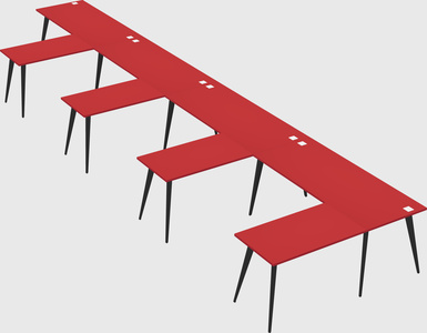 Bureau moderne en forme de l