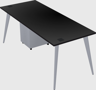 Bureau rectangulaire moderne