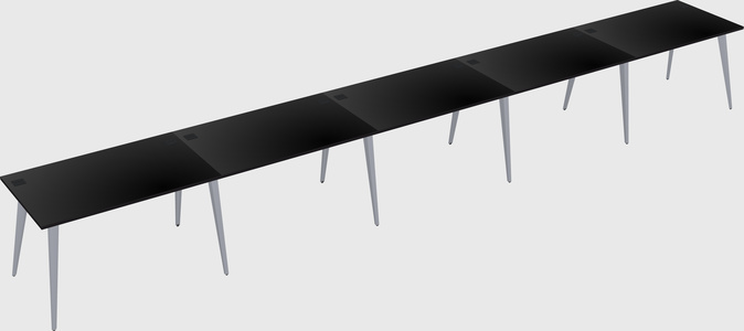 Bureau rectangulaire moderne