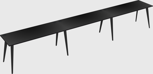 Bureau rectangulaire moderne