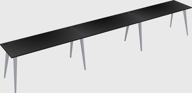 Bureau rectangulaire moderne