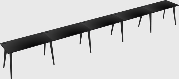 Bureau rectangulaire moderne