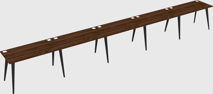 Bureau rectangulaire moderne