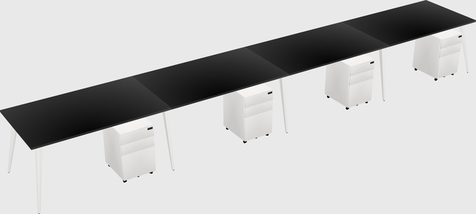 Bureau rectangulaire moderne