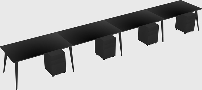 Modern rectangular office desk