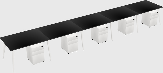 Modern rectangular office desk
