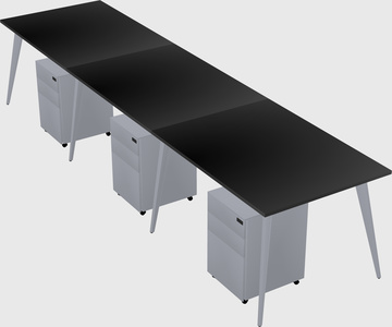 Bureau rectangulaire moderne