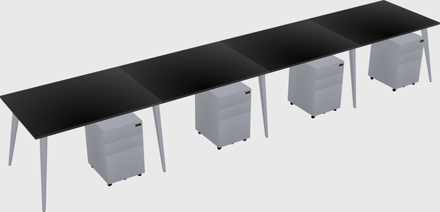 Modern rectangular office desk