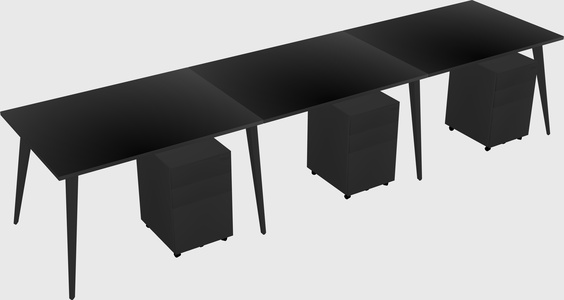 Bureau rectangulaire moderne