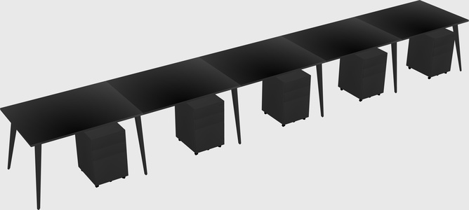 Modern rectangular office desk