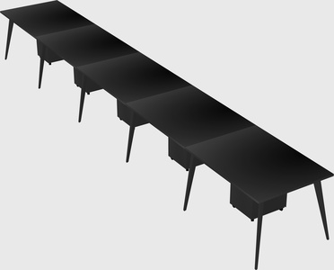 Modern rectangular office desk