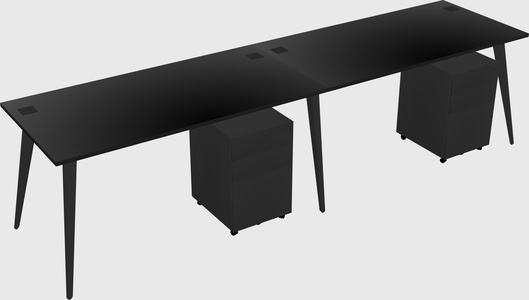 Bureau rectangulaire moderne