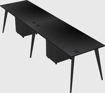 Bureau rectangulaire moderne