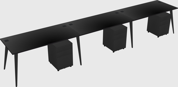 Bureau rectangulaire moderne