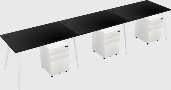 Bureau rectangulaire moderne