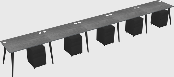Bureau rectangulaire moderne