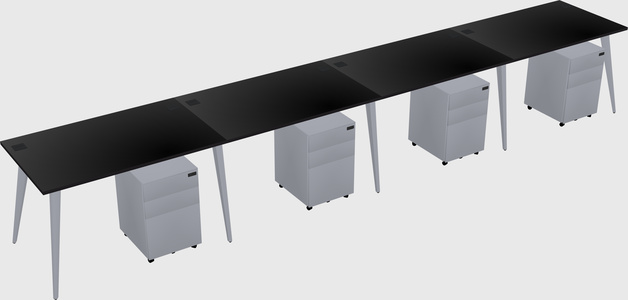 Bureau rectangulaire moderne