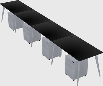 Bureau rectangulaire moderne