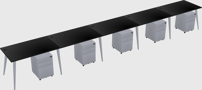 Bureau rectangulaire moderne