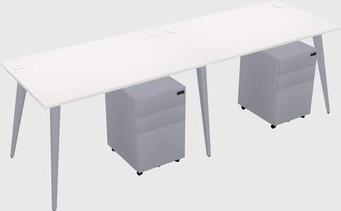 Bureau rectangulaire moderne