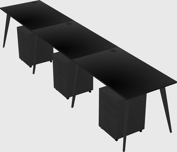 Bureau rectangulaire moderne