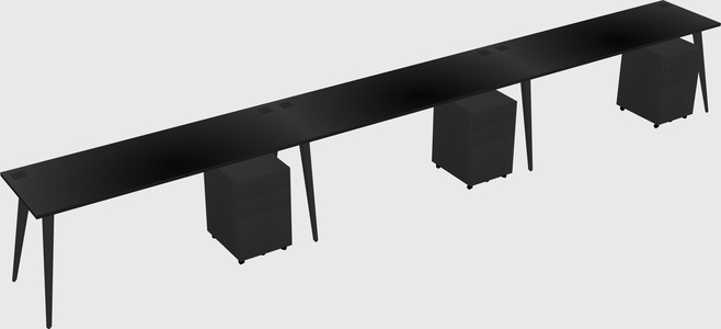 Bureau rectangulaire moderne