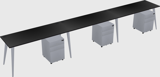 Bureau rectangulaire moderne