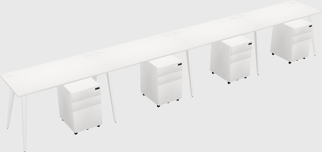 Bureau rectangulaire moderne