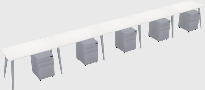 Modern rectangular office desk