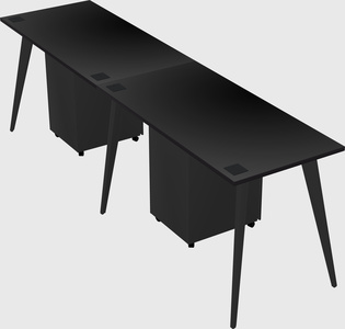 Bureau rectangulaire moderne