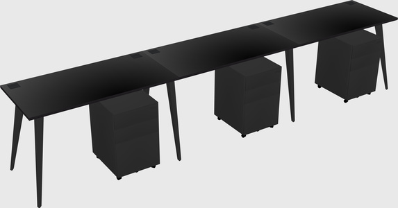 Bureau rectangulaire moderne