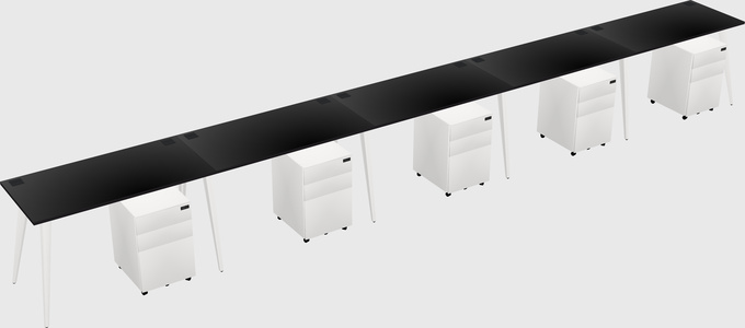 Modern rectangular office desk