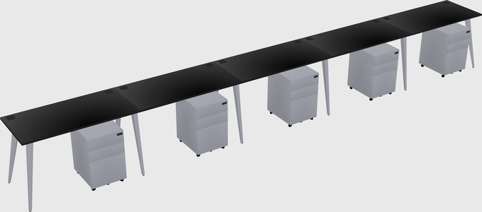 Modern rectangular office desk