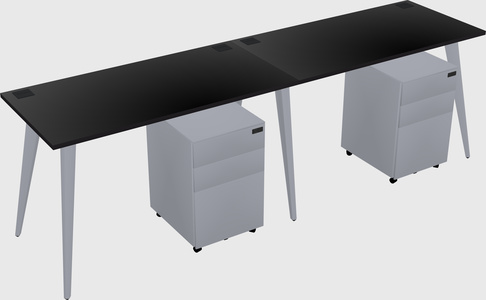 Bureau rectangulaire moderne