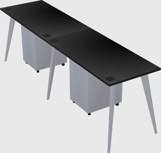 Bureau rectangulaire moderne