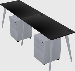 Bureau rectangulaire moderne