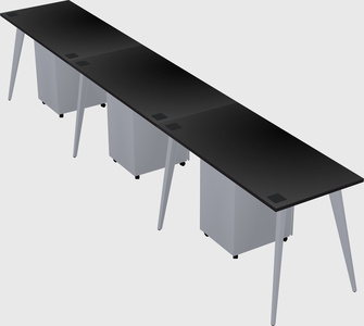 Bureau rectangulaire moderne