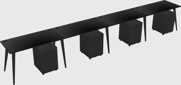 Modern rectangular office desk