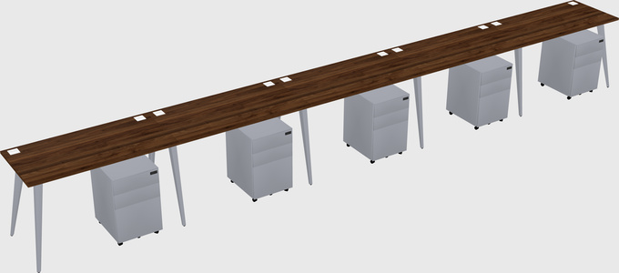Bureau rectangulaire moderne