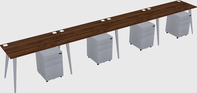 Bureau rectangulaire moderne