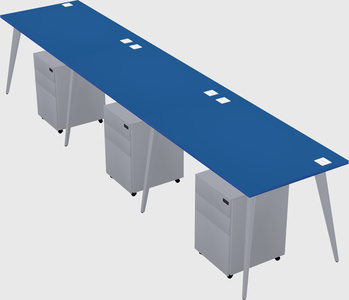 Bureau rectangulaire moderne